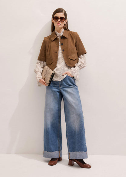 Brown Everyday Short Sleeve Jacket | ME+EM Clothing