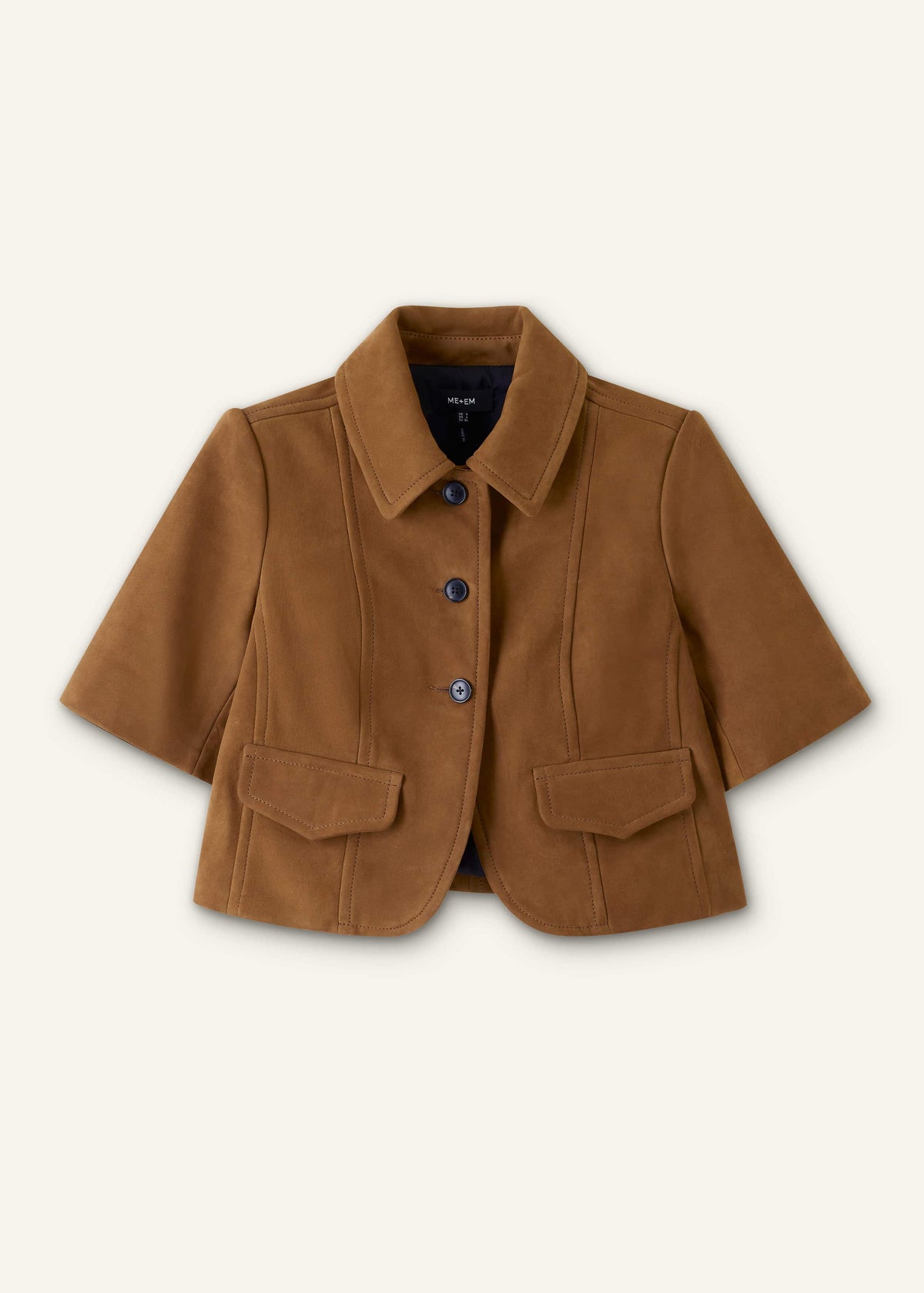 Brown Everyday Short Sleeve Jacket | ME+EM Clothing