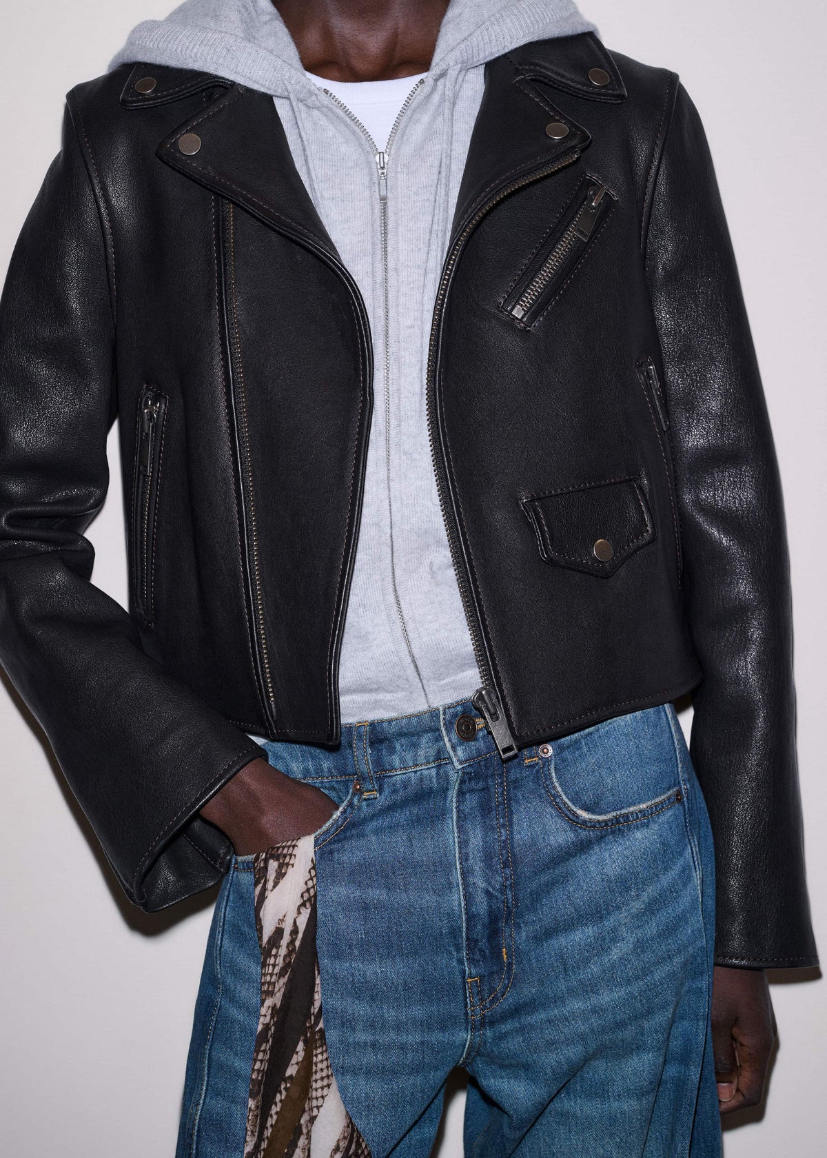 Black Perfect Little Biker Jacket | ME+EM Clothing