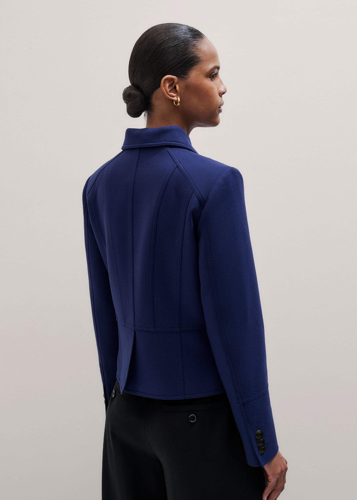Blue Fitted Military Jacket | ME+EM Clothing