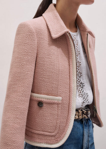 Pink Straight Crop Jacket | ME+EM Clothing