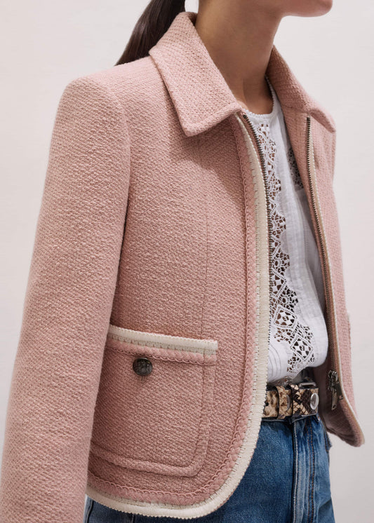 Pink Straight Crop Jacket | ME+EM Clothing