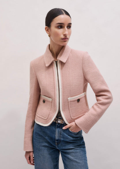 Pink Straight Crop Jacket | ME+EM Clothing