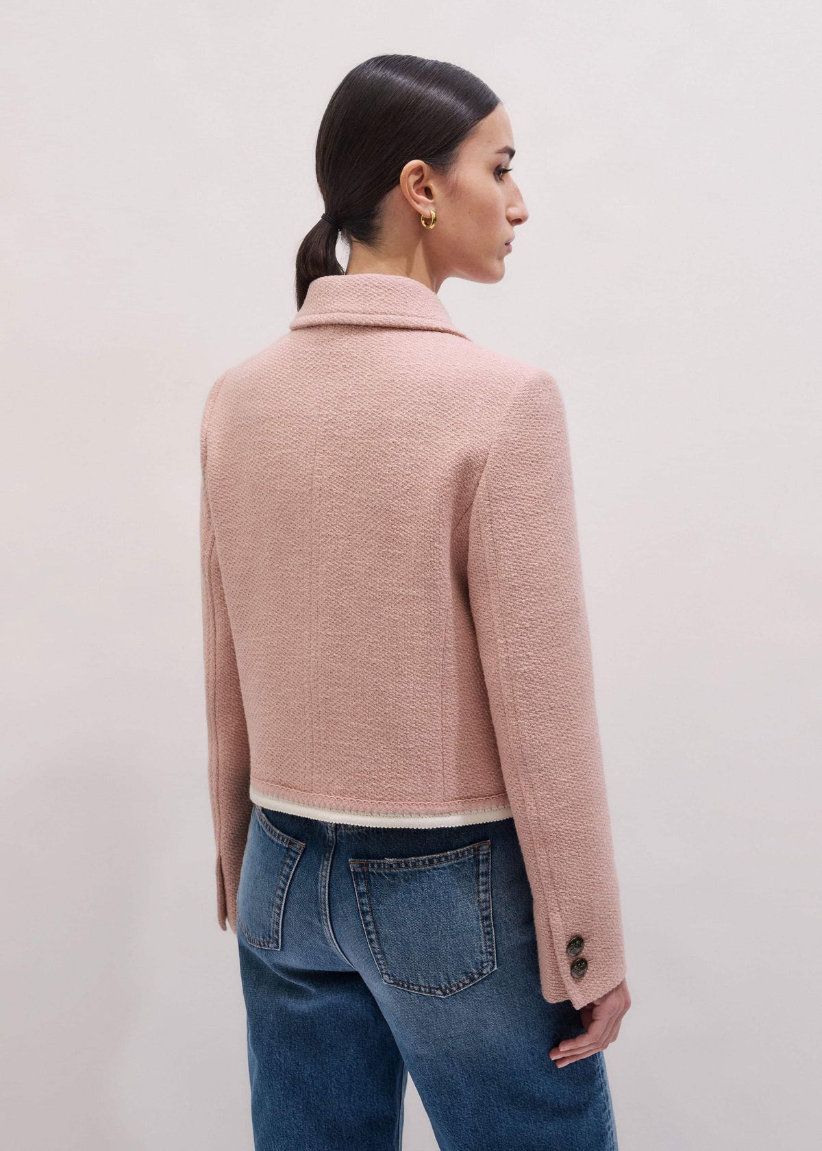 Pink Straight Crop Jacket | ME+EM Clothing