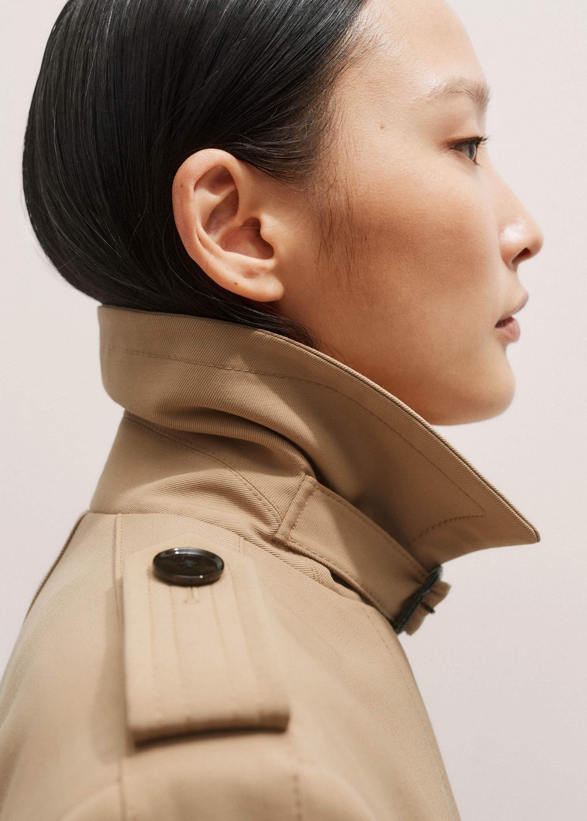Brown Relaxed Shoulder Trench Coat | ME+EM Clothing