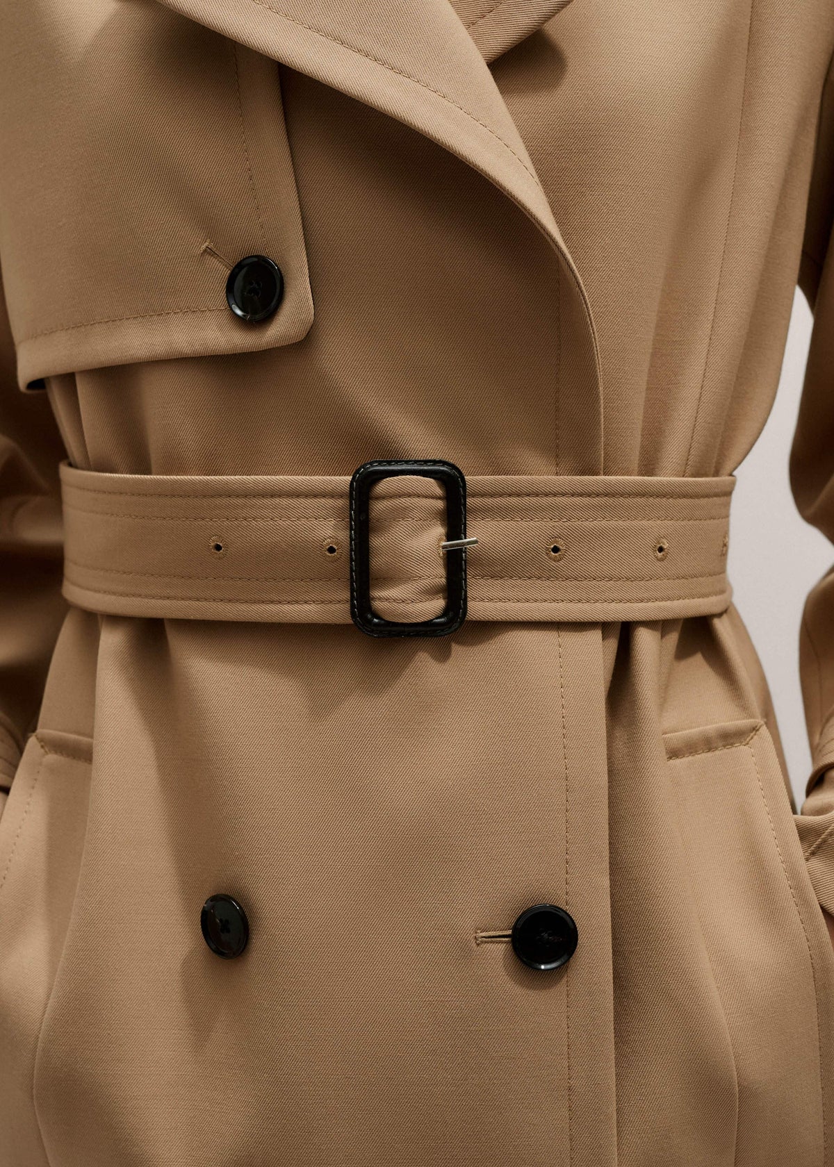 Brown Relaxed Shoulder Trench Coat | ME+EM Clothing