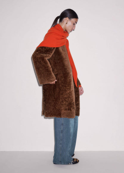 Brown Shearling Coat | ME+EM Clothing