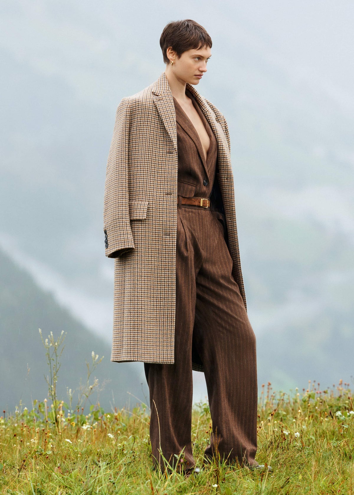 Brown Heritage Wool Coat | ME+EM Clothing