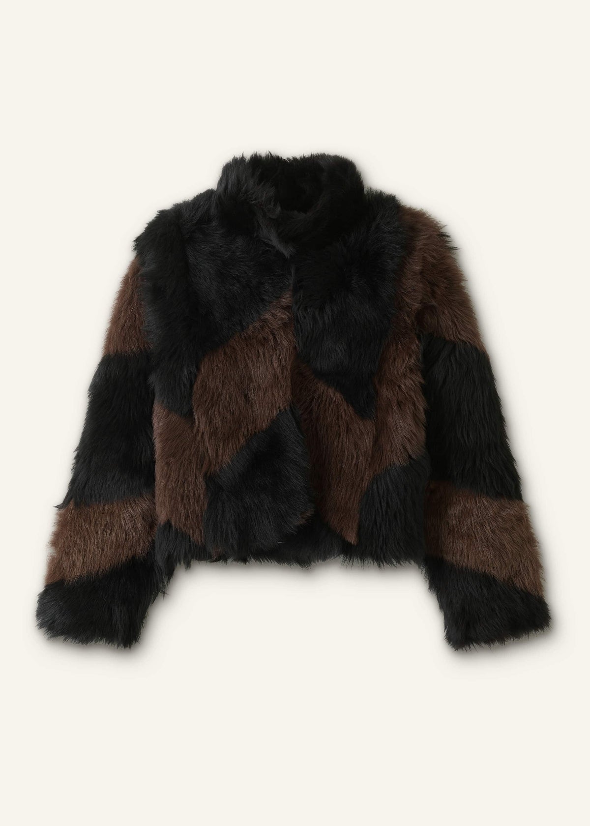 Brown Luxe Patchwork Coat | ME+EM Clothing