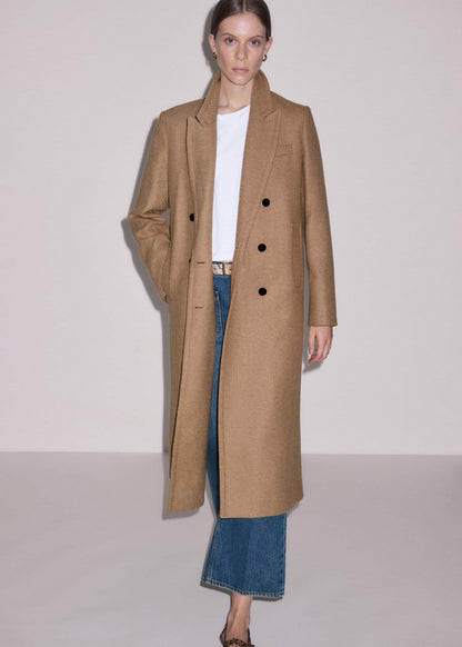 Brown Double-Breasted Coat | ME+EM Clothing