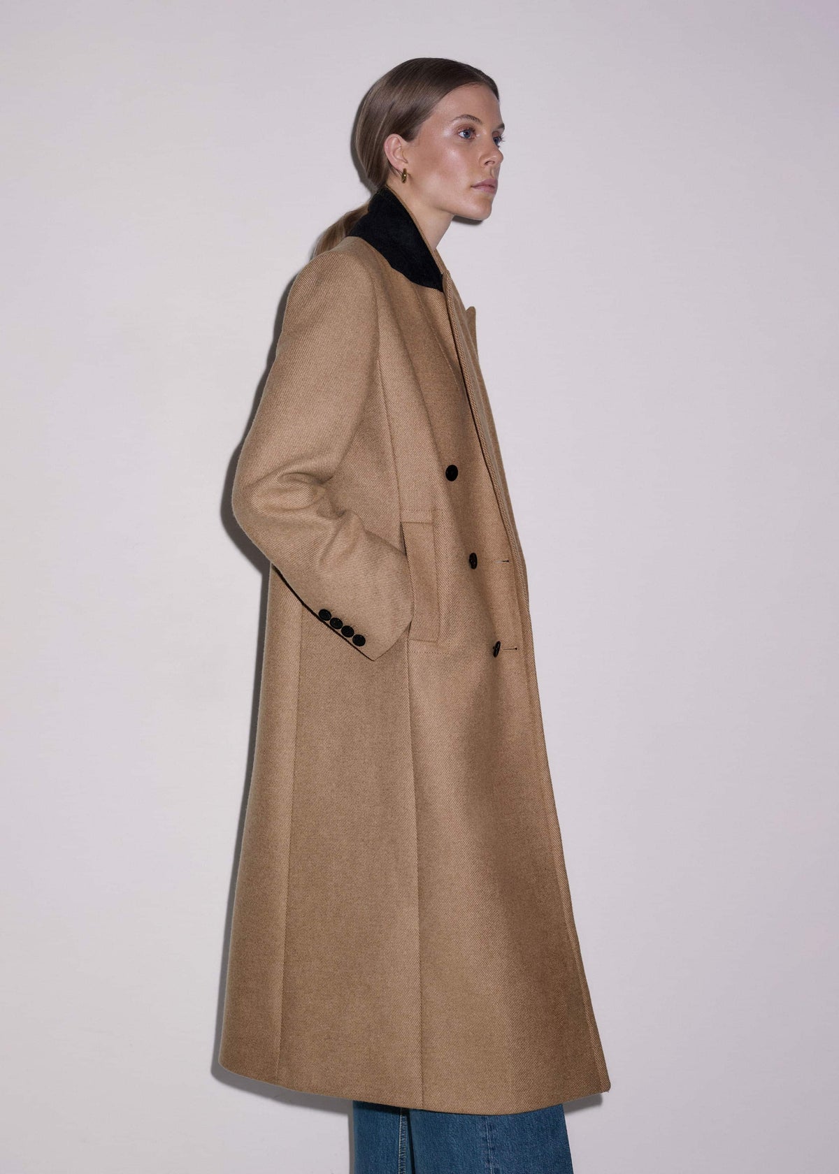 Brown Double-Breasted Coat | ME+EM Clothing