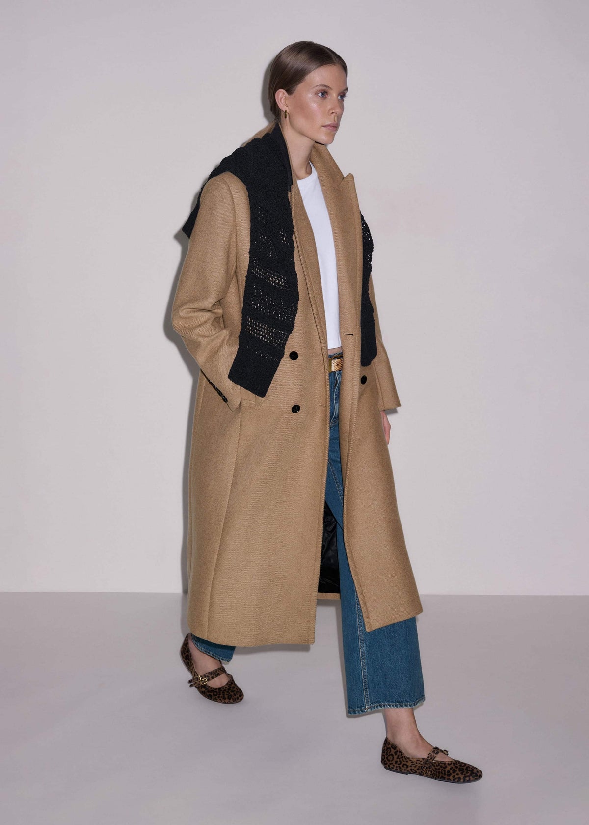 Brown Double-Breasted Coat | ME+EM Clothing