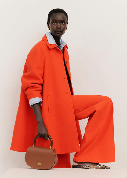 Orange Sculptural Sleeve Swing Coat | ME+EM Clothing