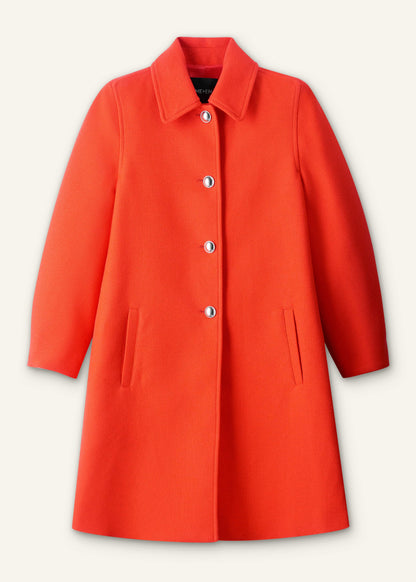 Orange Sculptural Sleeve Swing Coat | ME+EM Clothing