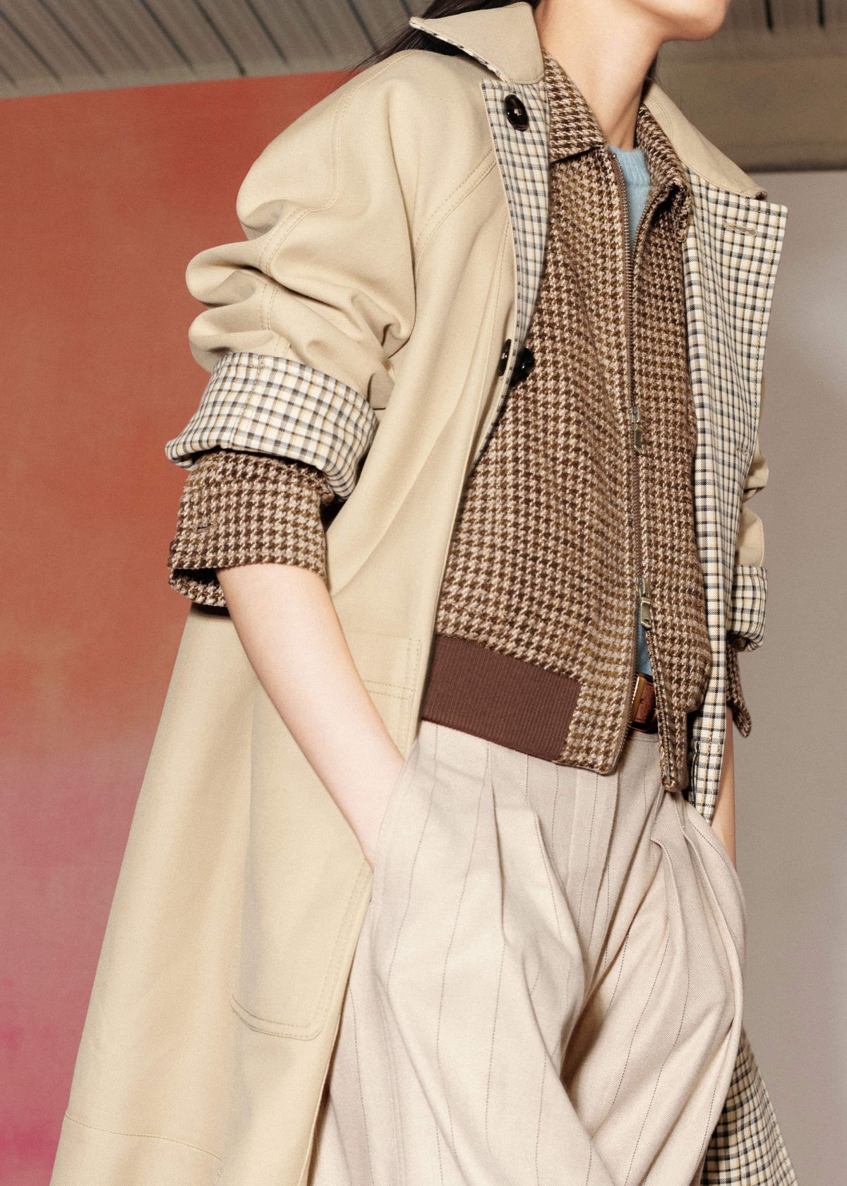 Camel Brown Reversible Mac + Hood | ME+EM Clothing
