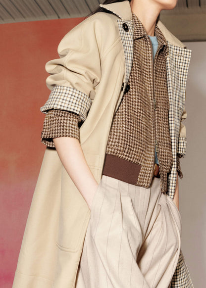 Camel Brown Reversible Mac + Hood | ME+EM Clothing