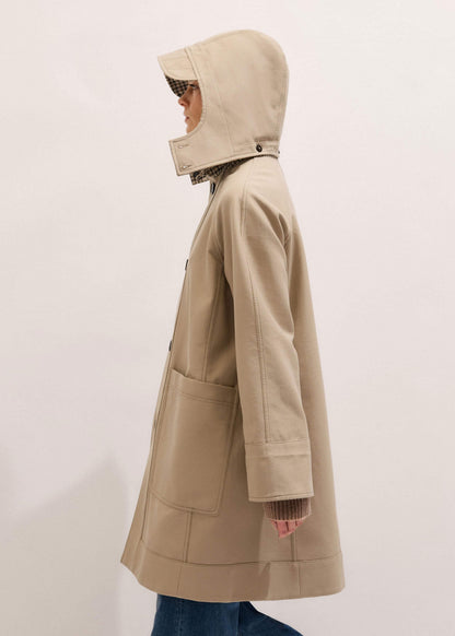 Camel Brown Reversible Mac + Hood | ME+EM Clothing