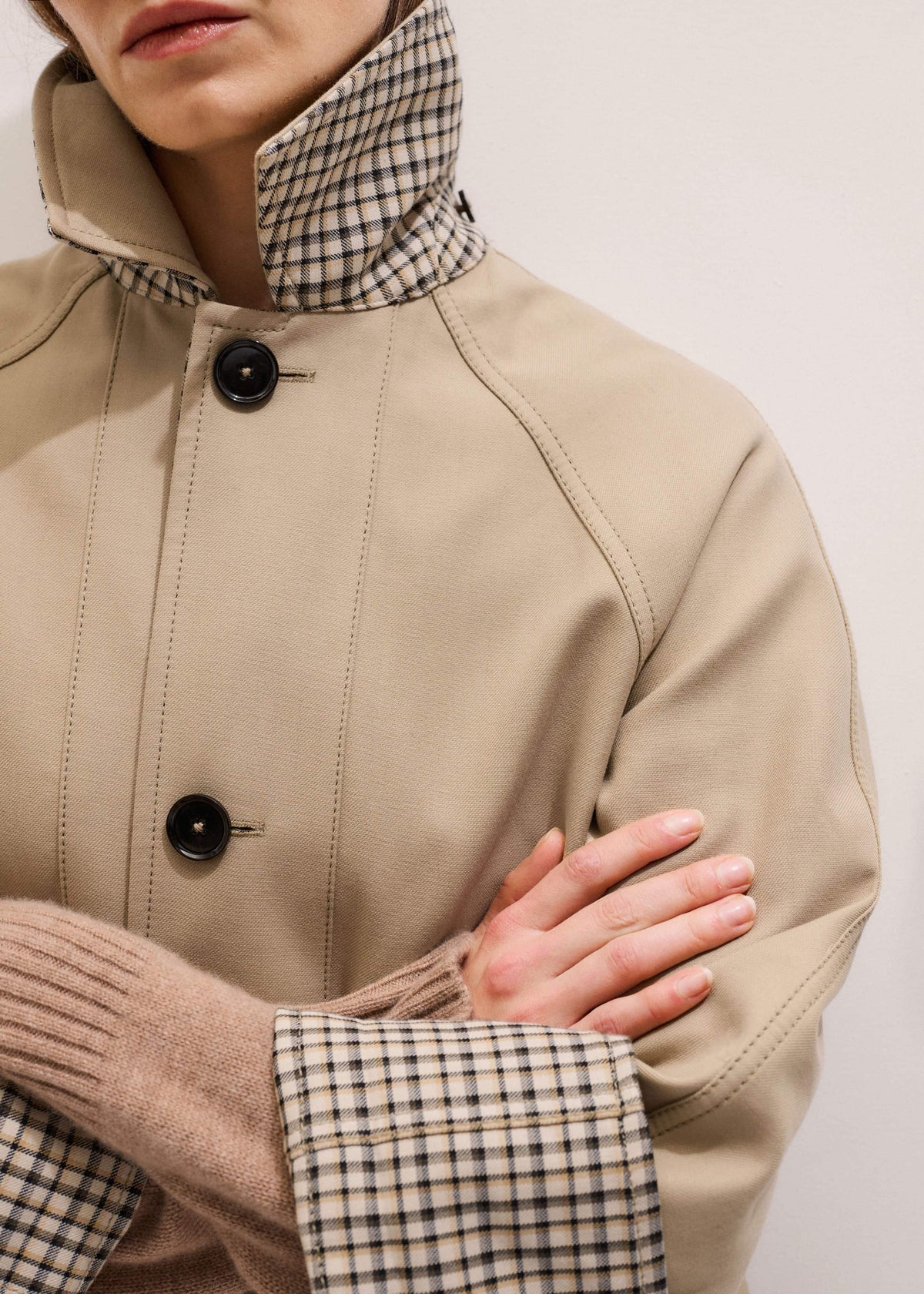Camel Brown Reversible Mac + Hood | ME+EM Clothing