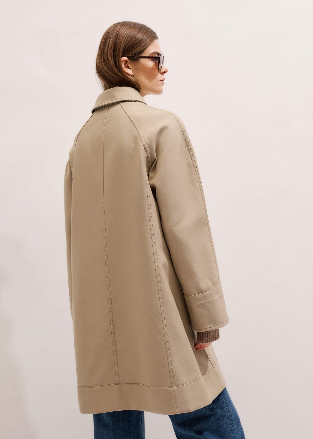 Camel Brown Reversible Mac + Hood | ME+EM Clothing
