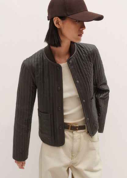 Brown Quilted Weekend Jacket | ME+EM Clothing