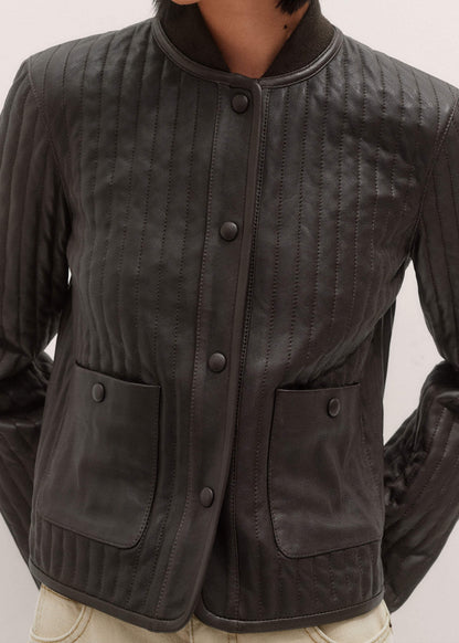 Brown Quilted Weekend Jacket | ME+EM Clothing