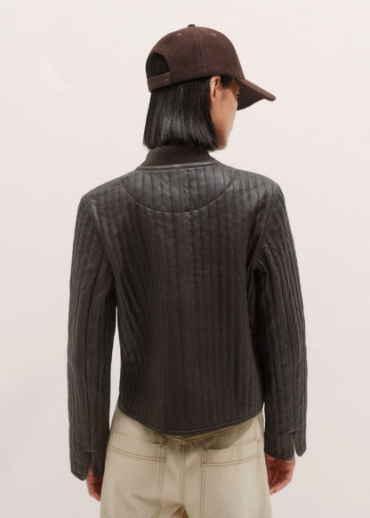 Brown Quilted Weekend Jacket | ME+EM Clothing