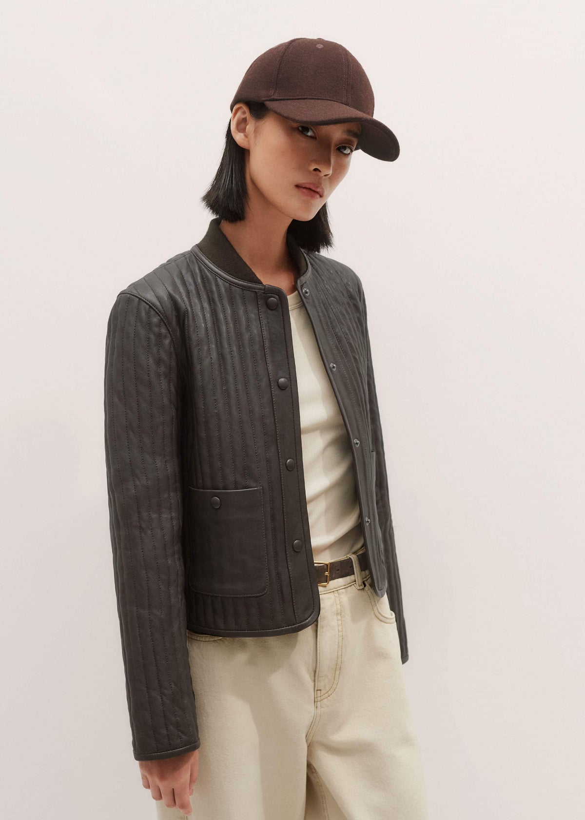 Brown Quilted Weekend Jacket | ME+EM Clothing