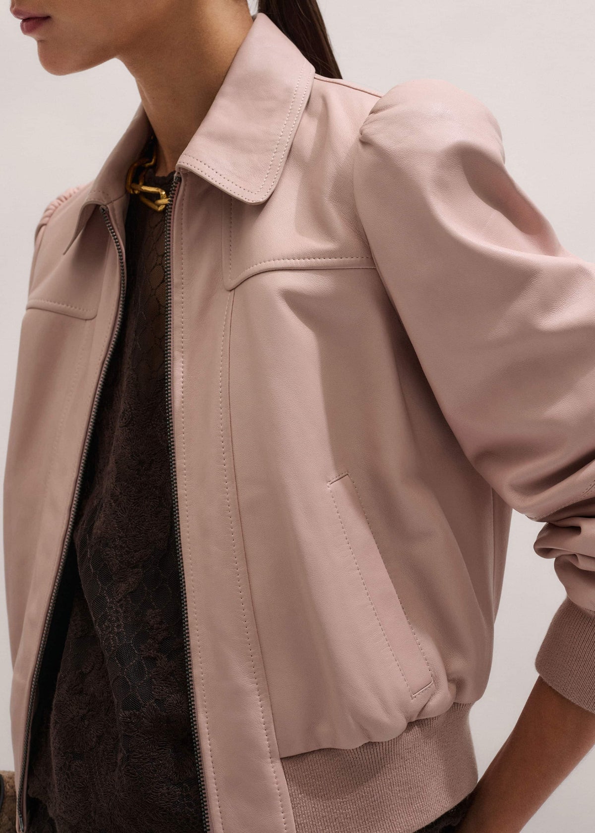 Pink Luxe Feminine Bomber Jacket | ME+EM Clothing