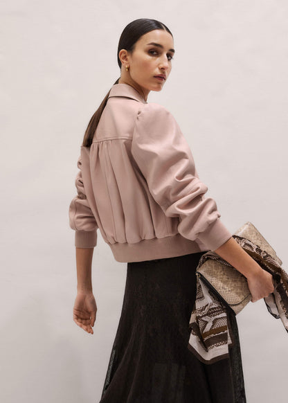 Pink Luxe Feminine Bomber Jacket | ME+EM Clothing