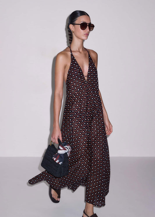 Black Halter Maxi Beach Dress | ME+EM Clothing