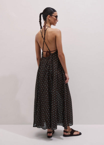 Black Halter Maxi Beach Dress | ME+EM Clothing