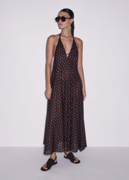 Black Halter Maxi Beach Dress | ME+EM Clothing