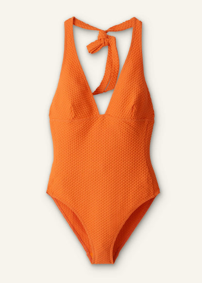 Orange Halterneck Swimsuit | ME+EM Clothing