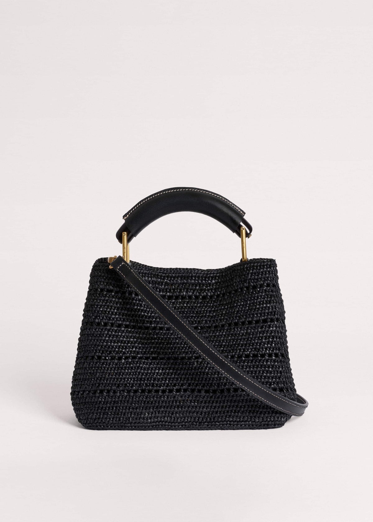 Black Raffia Mini Day Bag | ME+EM Clothing|Accessories