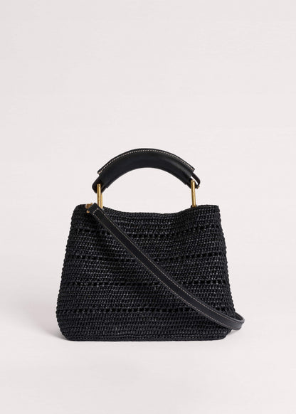 Black Raffia Mini Day Bag | ME+EM Clothing|Accessories