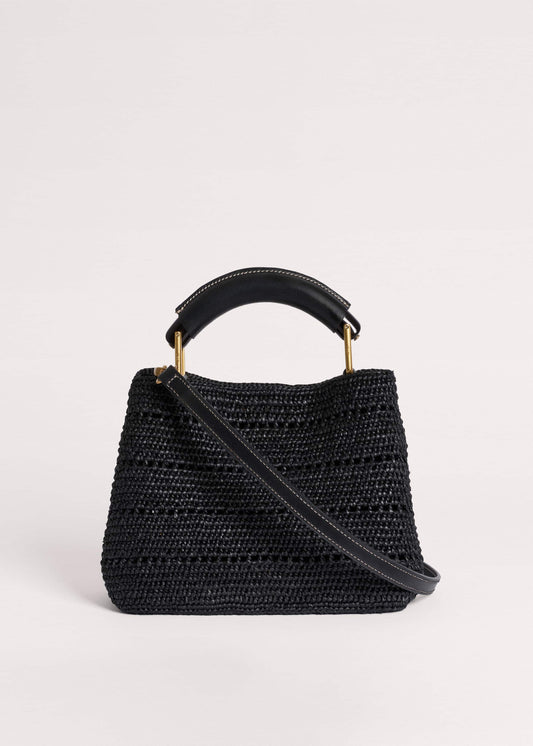 Black Raffia Mini Day Bag | ME+EM Clothing|Accessories