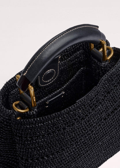 Black Raffia Mini Day Bag | ME+EM Clothing|Accessories
