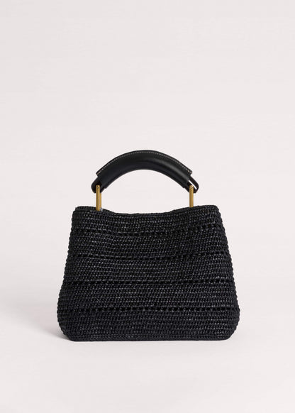 Black Raffia Mini Day Bag | ME+EM Clothing|Accessories