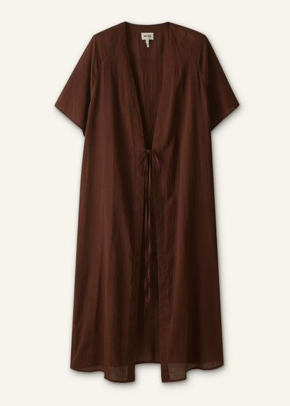 Cinnamon Brown Tie Front Maxi Cover Up | ME+EM Clothing