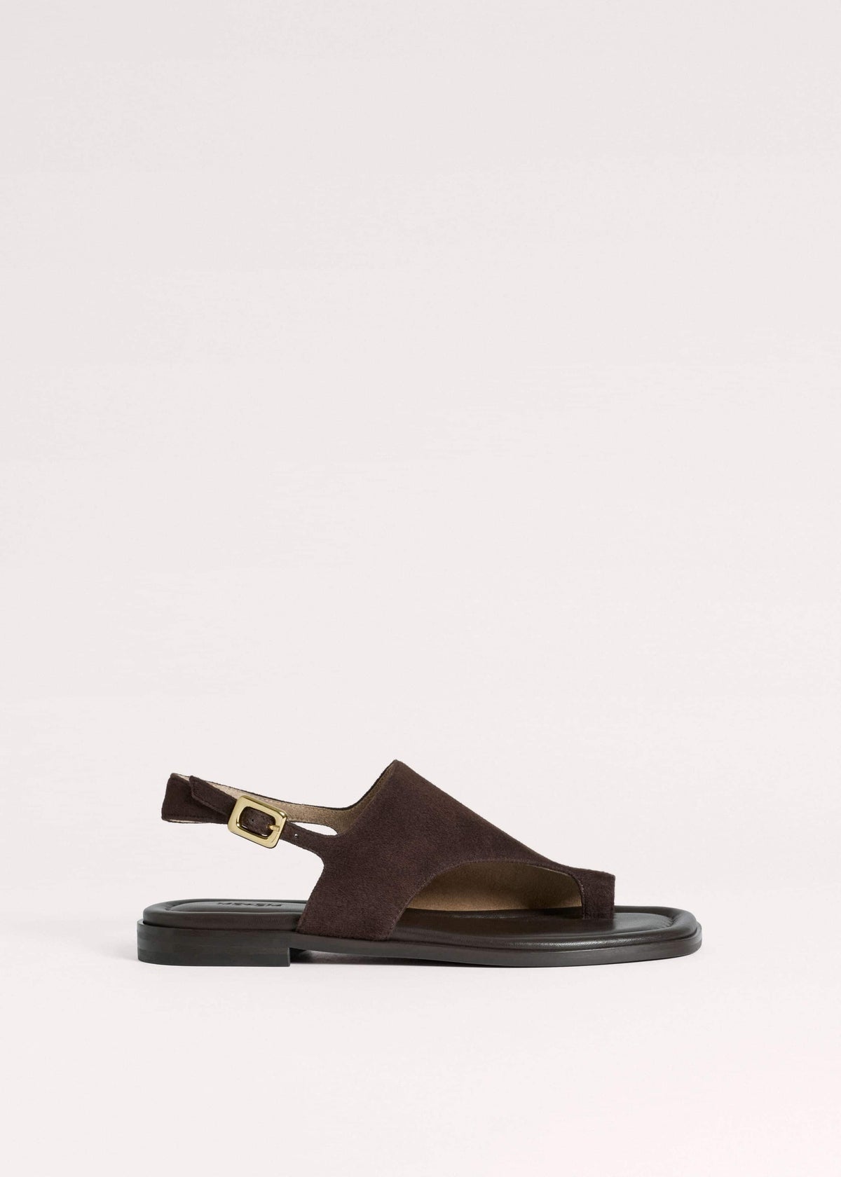 Brown Asymmetric Toe Loop Sandal | ME+EM Clothing|Accessories