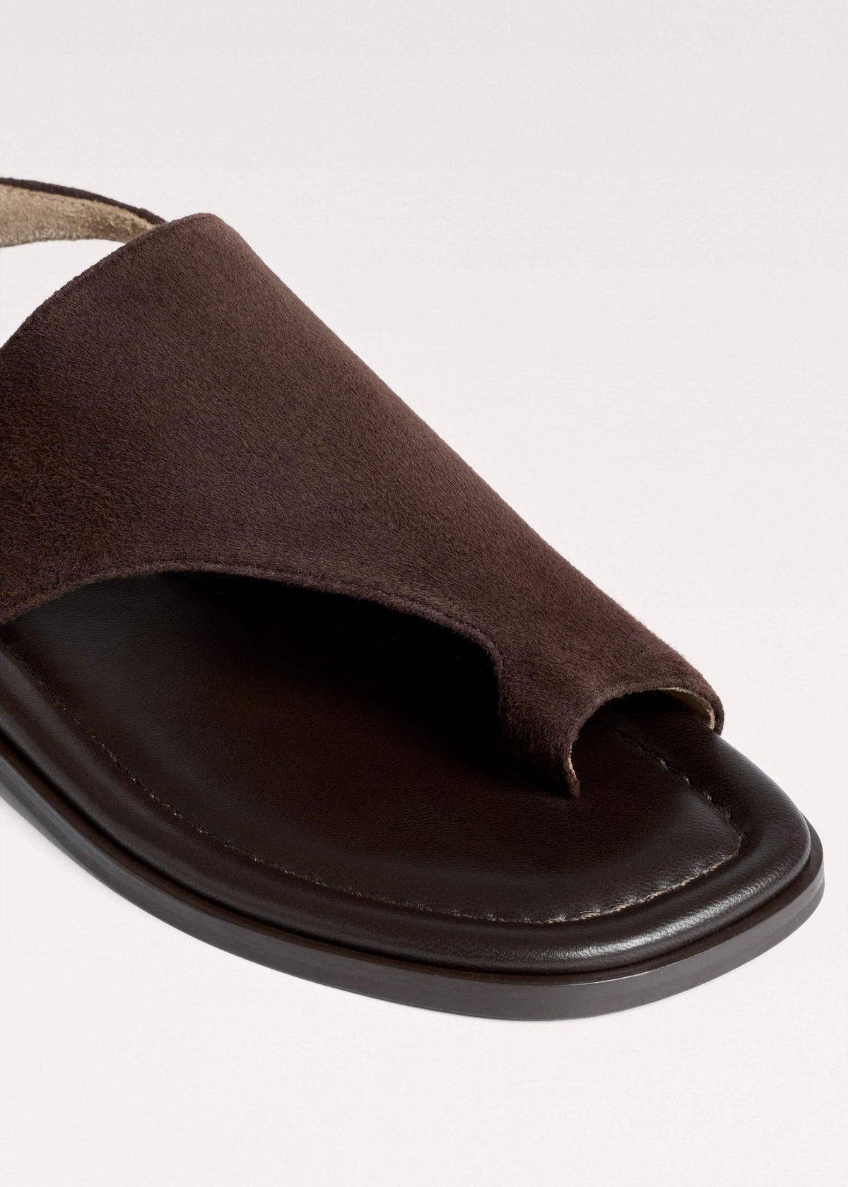 Brown Asymmetric Toe Loop Sandal | ME+EM Clothing|Accessories