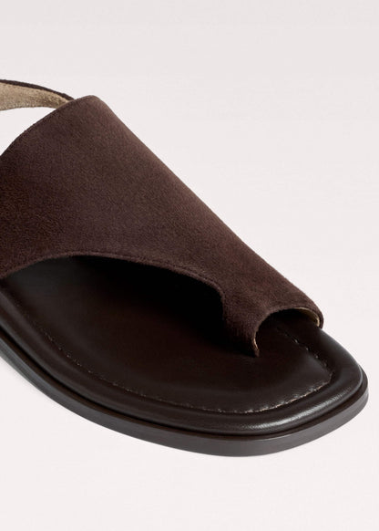 Brown Asymmetric Toe Loop Sandal | ME+EM Clothing|Accessories