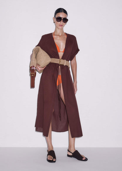 Tan Raffia Wide Summer Belt | ME+EM Clothing|Accessories