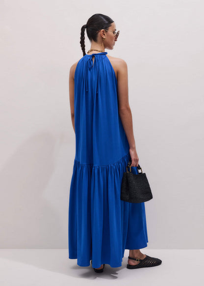 Blue Halterneck Maxi Dress | ME+EM Clothing