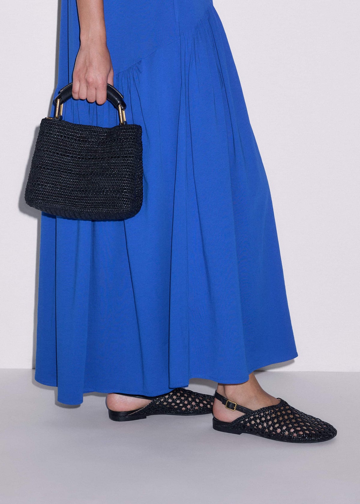 Black Woven Slingback Shoe | ME+EM Clothing|Accessories