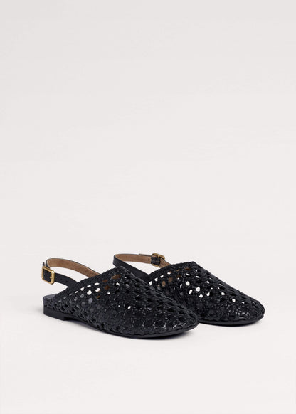 Black Woven Slingback Shoe | ME+EM Clothing|Accessories