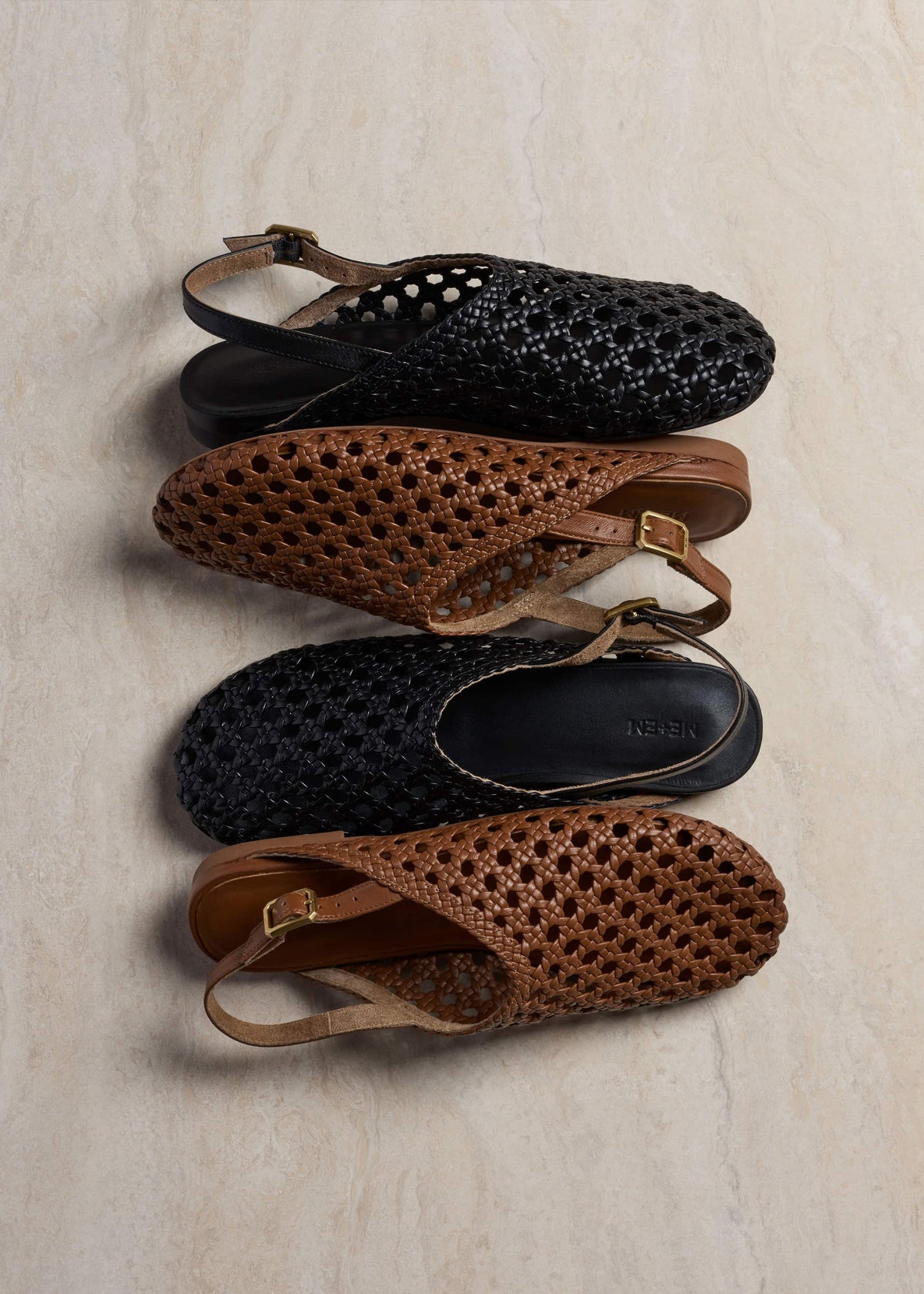 Black Woven Slingback Shoe | ME+EM Clothing|Accessories