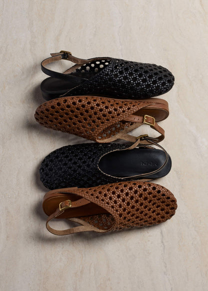 Black Woven Slingback Shoe | ME+EM Clothing|Accessories