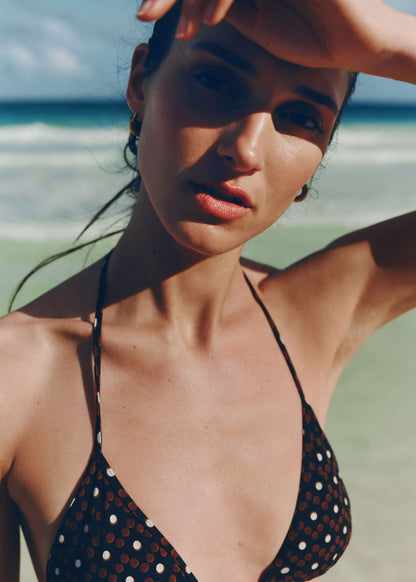 Cinnamon Brown Triangle Bikini Top | ME+EM Clothing
