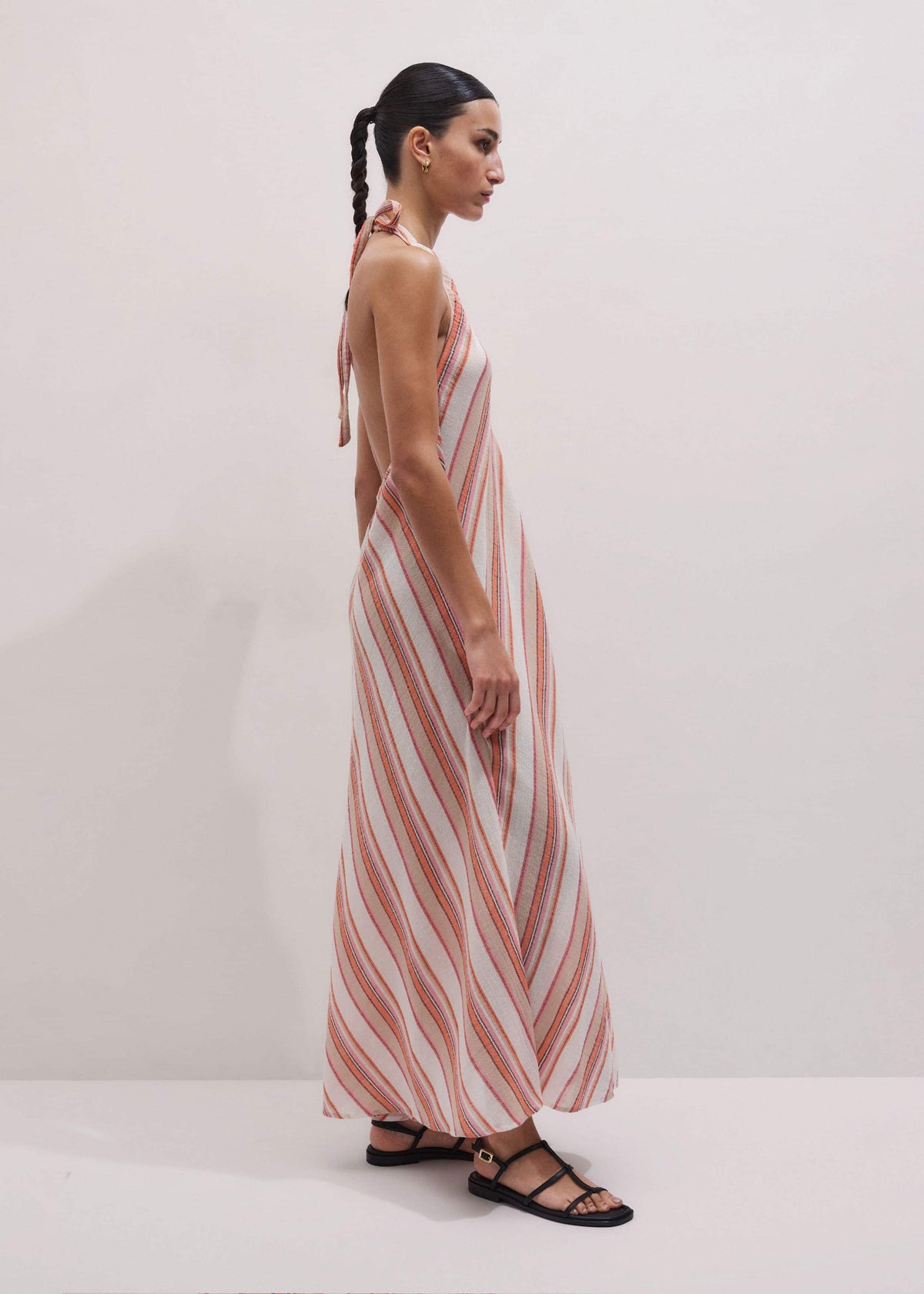 Pink Halter Maxi Beach Dress | ME+EM Clothing